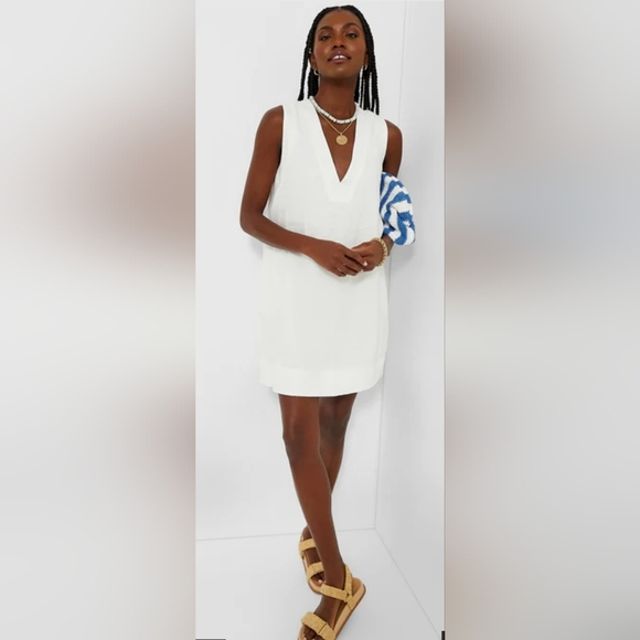 Tuckernuck White Linen Melanie Dress Size XL - Picture 1 of 12